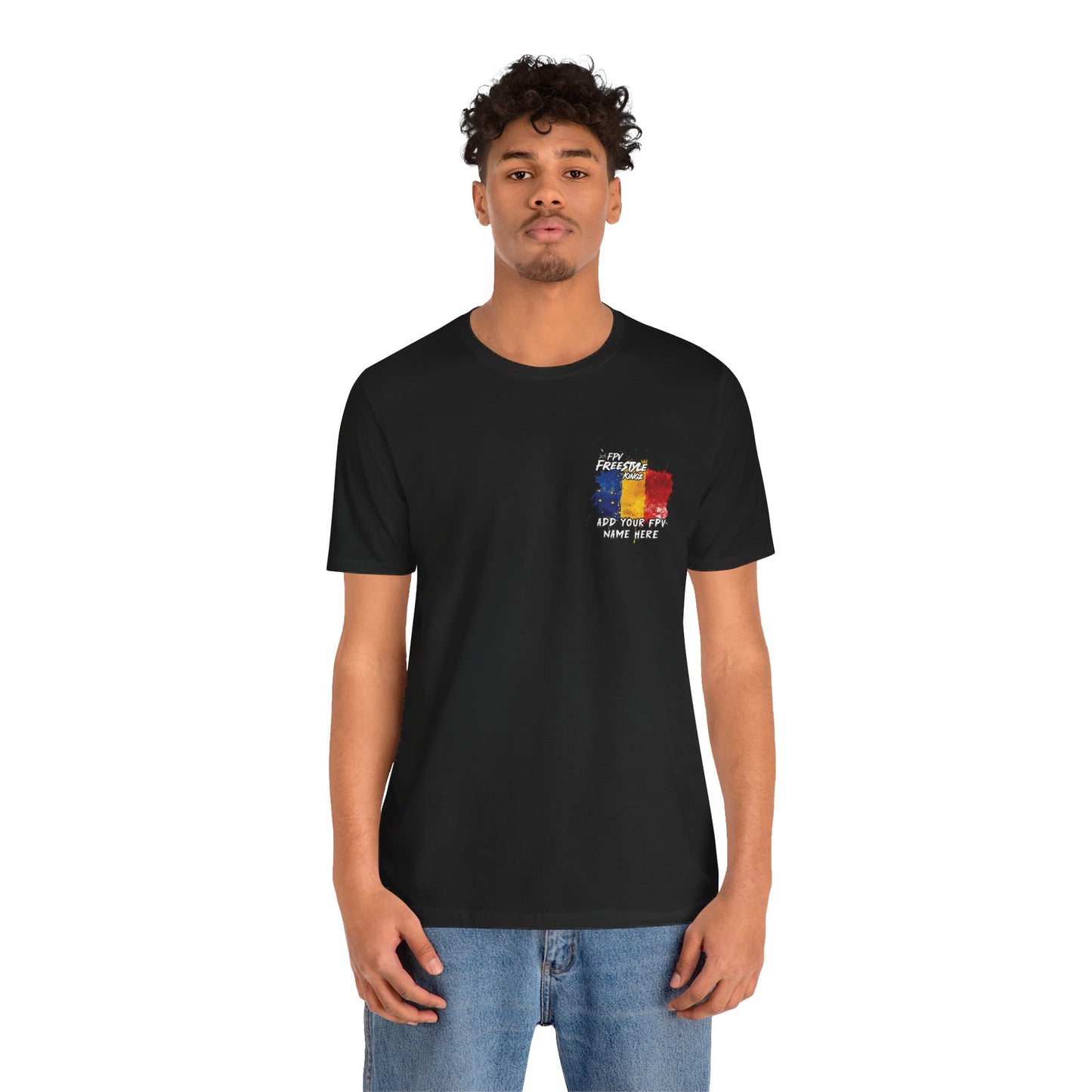 Customisable Tee 'Add Your FPV Name and Flag on the front' FPV Freestyle Kingz T-Shirt