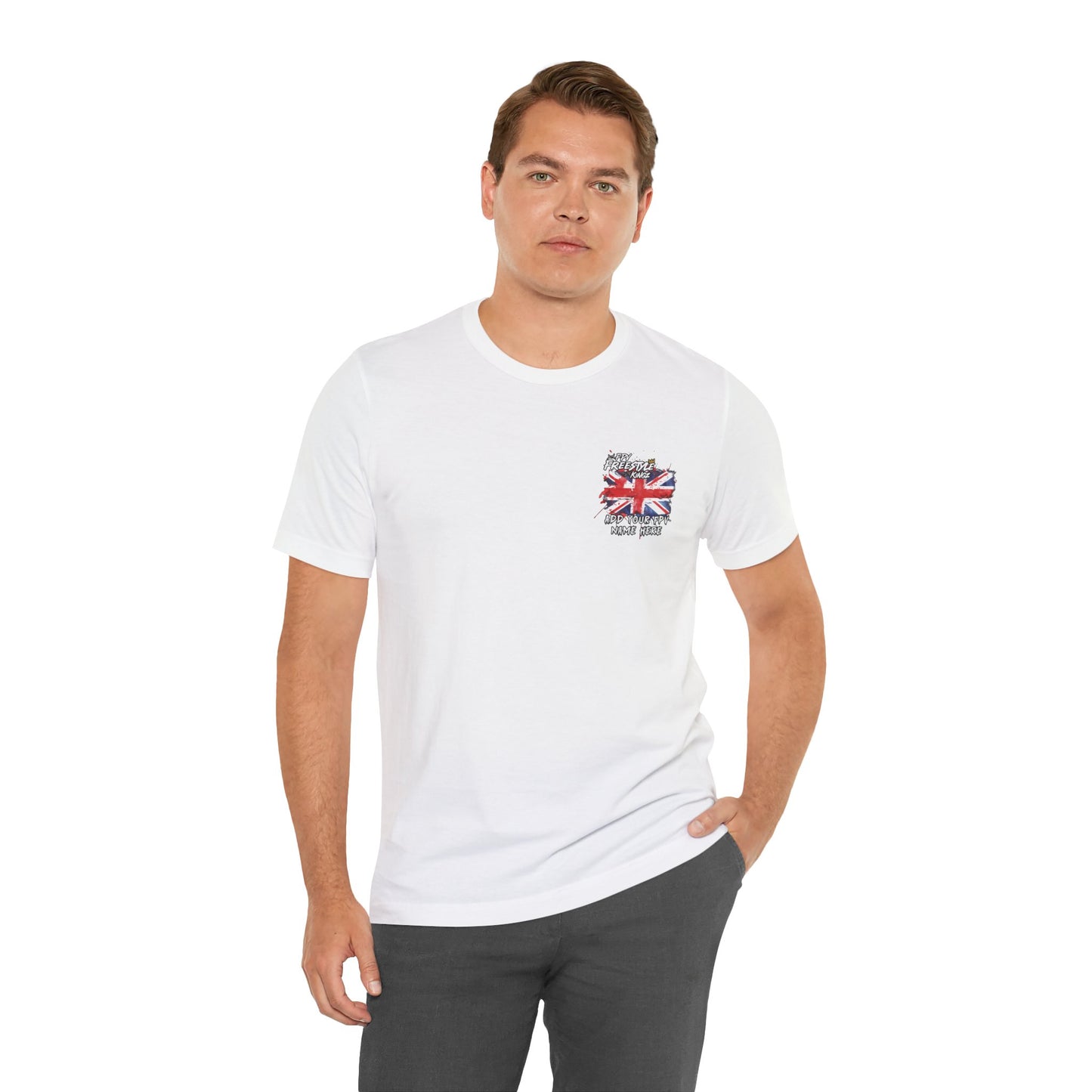 Customisable Tee 'Add Your FPV Name and Flag on the front' FPV Freestyle Kingz T-Shirt