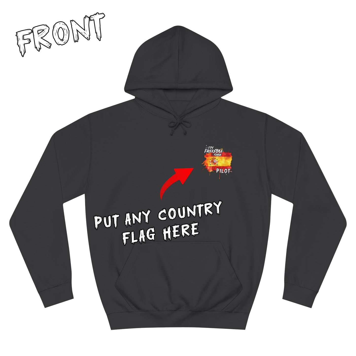 Customisable 'Add Your FPV Name' FPV Freestyle Kingz Hoodie